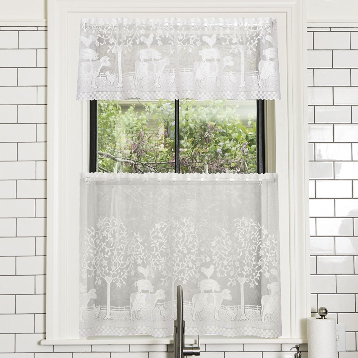 Heritage Lace 6390W-6024 60 x 24 in Farmhouse Tier  White