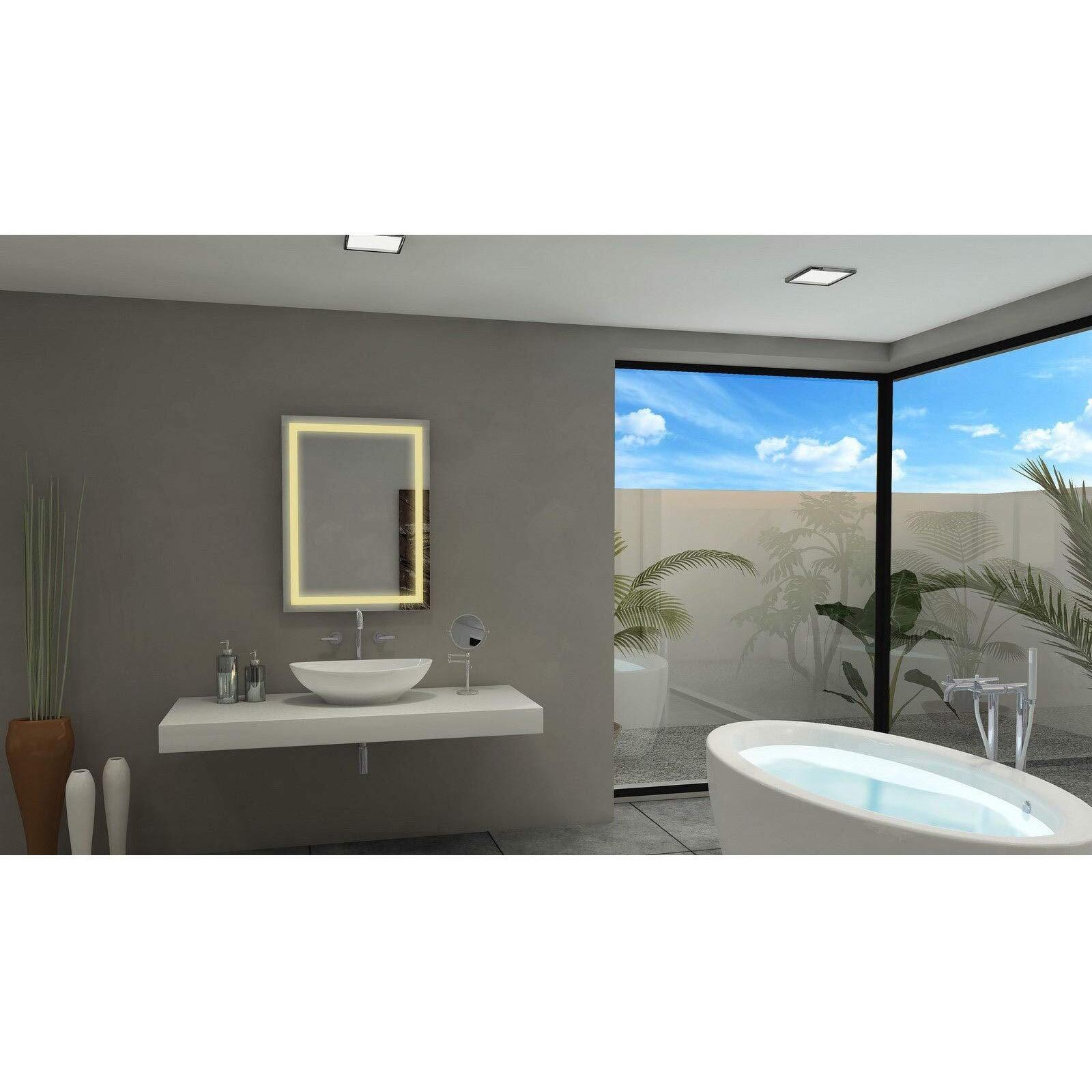 Paris Mirror HARM24323000 24 x 32 in Harmony Lighted Bathroom Mirror with 3000K