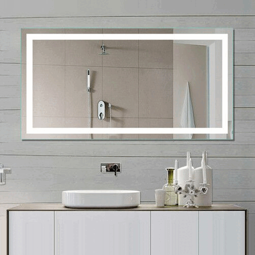 Paris Mirror 32 x 2 x 32 in Harmony Illuminated Mirror with 6000K LED Backlight