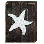 Designocracy 98531-18 Nautical Starfish Art on Board Wall Decor  Wood