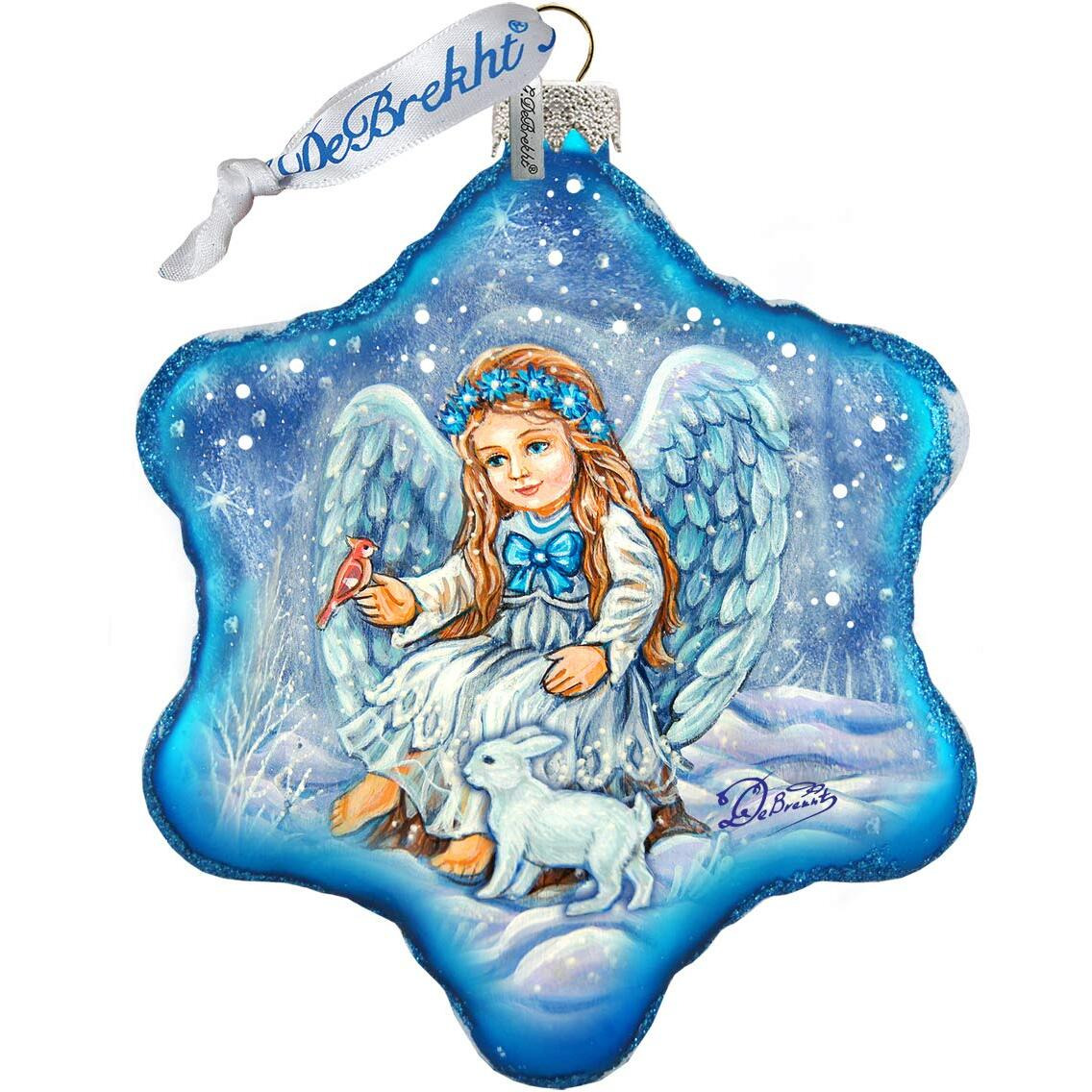 gDeBrekht 754-015 Baby Angel with Bunny  Holiday Splendor glass Ornament