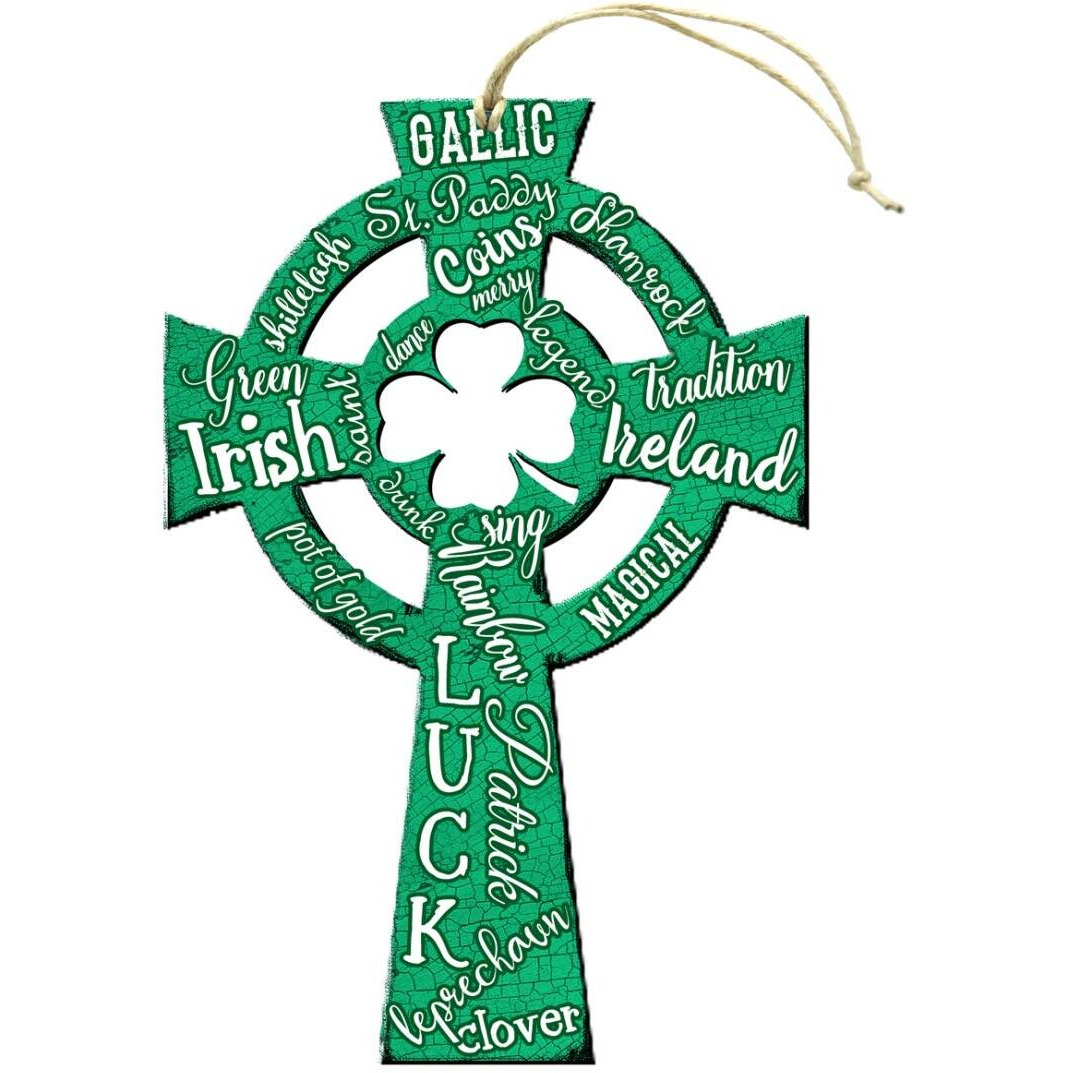 Designocracy 99751W-M Irush Luck cross Wooden Magnet