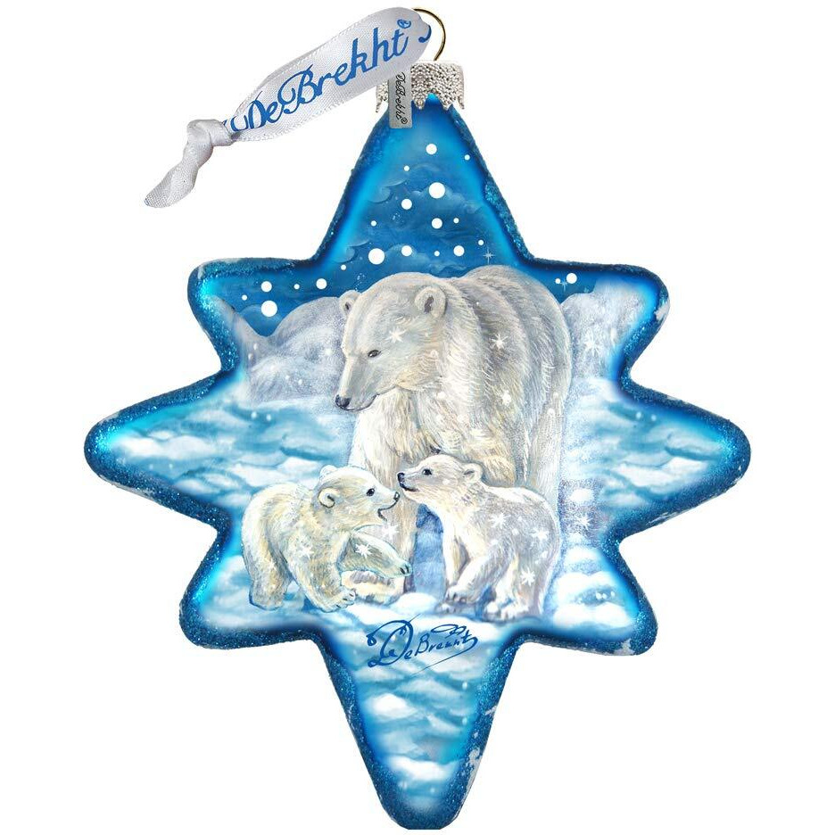 gDeBrekht 755-012 White christmas Polar Bears North-Star Ornament