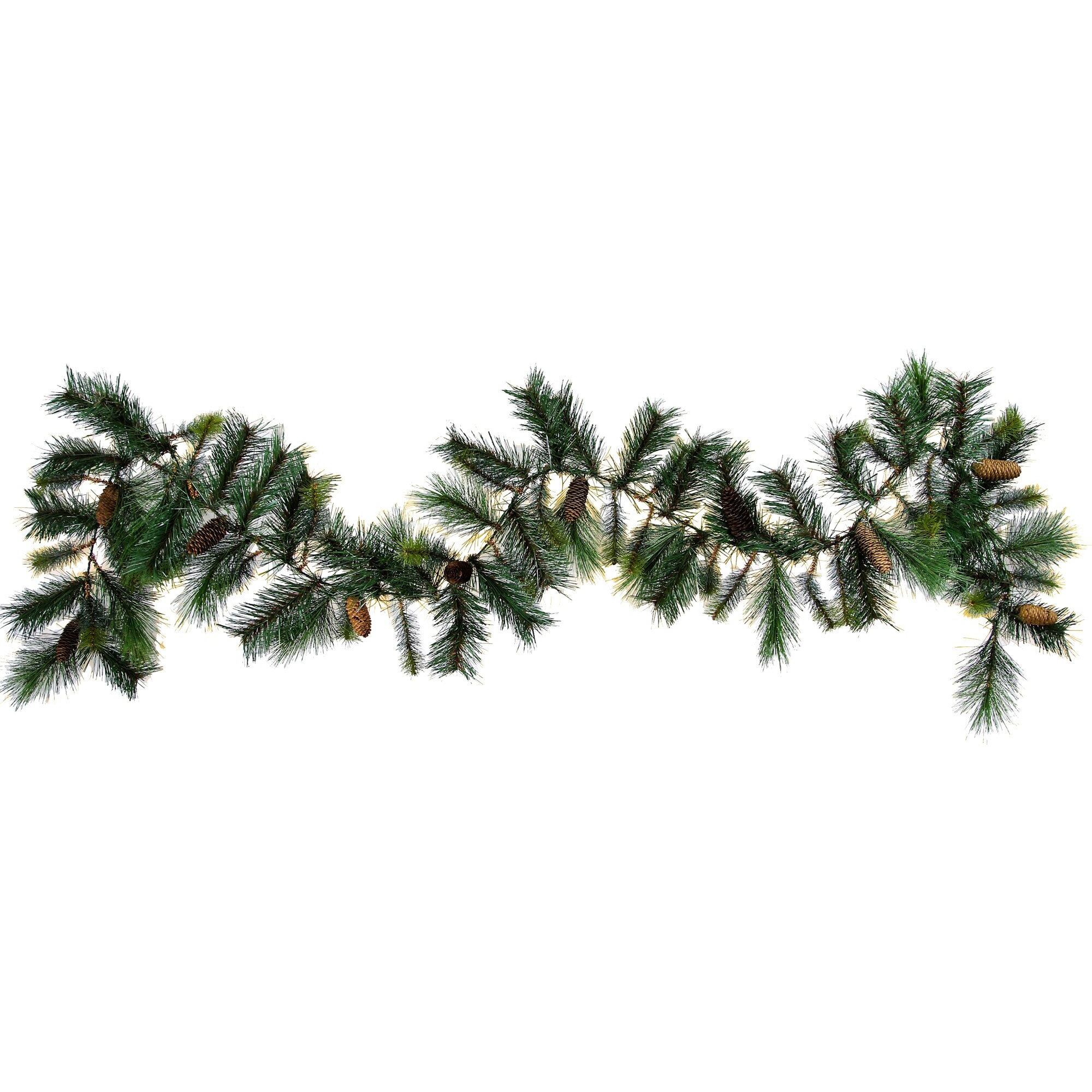 Admired by Nature gXW4920-NATURAL 9 ft christmas Natural Pine cone garland 83 Tips