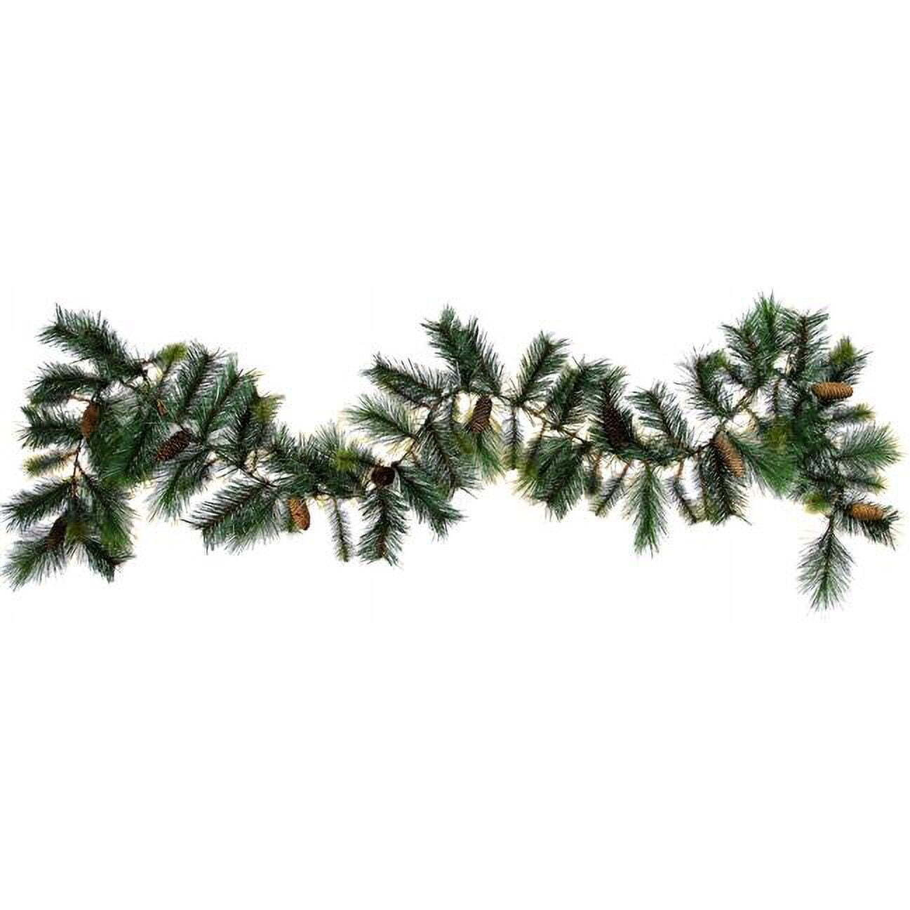 Admired by Nature gXW4920-NATURAL 9 ft christmas Natural Pine cone garland 83 Tips