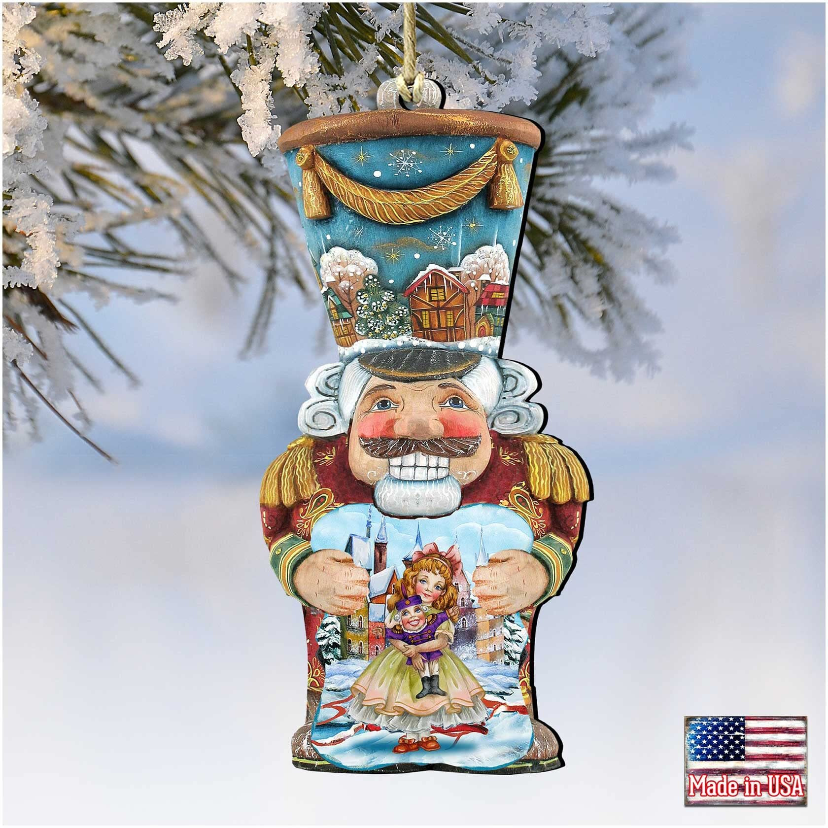 gDeBrekht 8116430 Old World Nutcracker Wooden christmas Ornament Set of 2