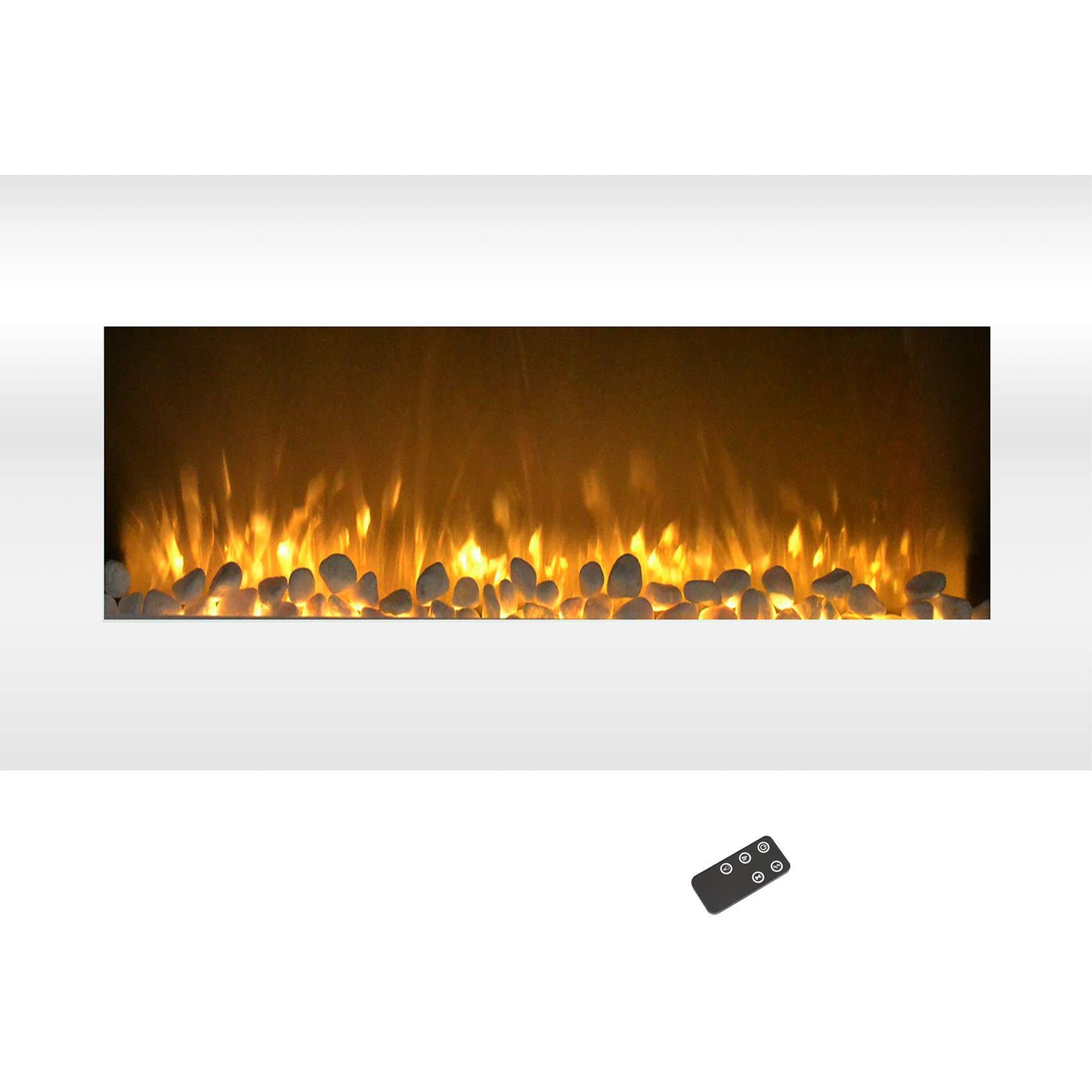 Northwest 80-2000A-36-WHITE 36 in Wall Mounted Electric Fireplace  White
