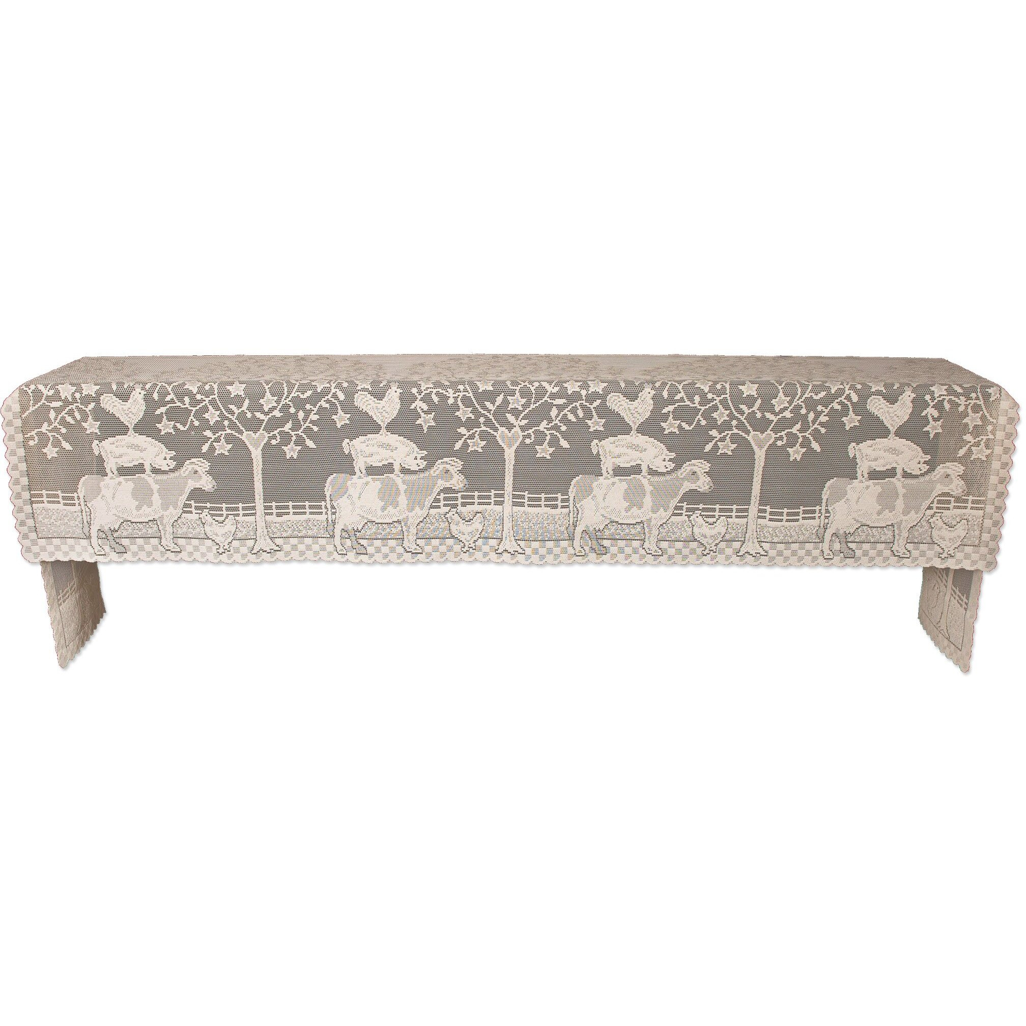 Heritage Lace FH-2096MSNA 20 x 96 in Farmhouse Mantle Scarf  Natural