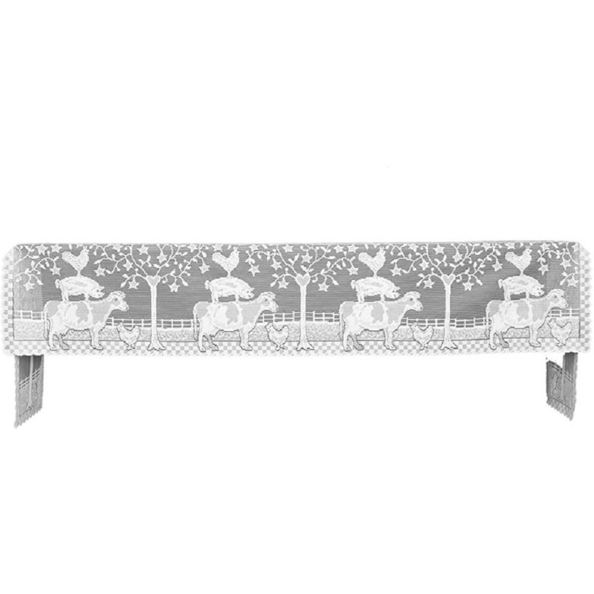 Heritage Lace FH-2096MSNA 20 x 96 in Farmhouse Mantle Scarf  Natural