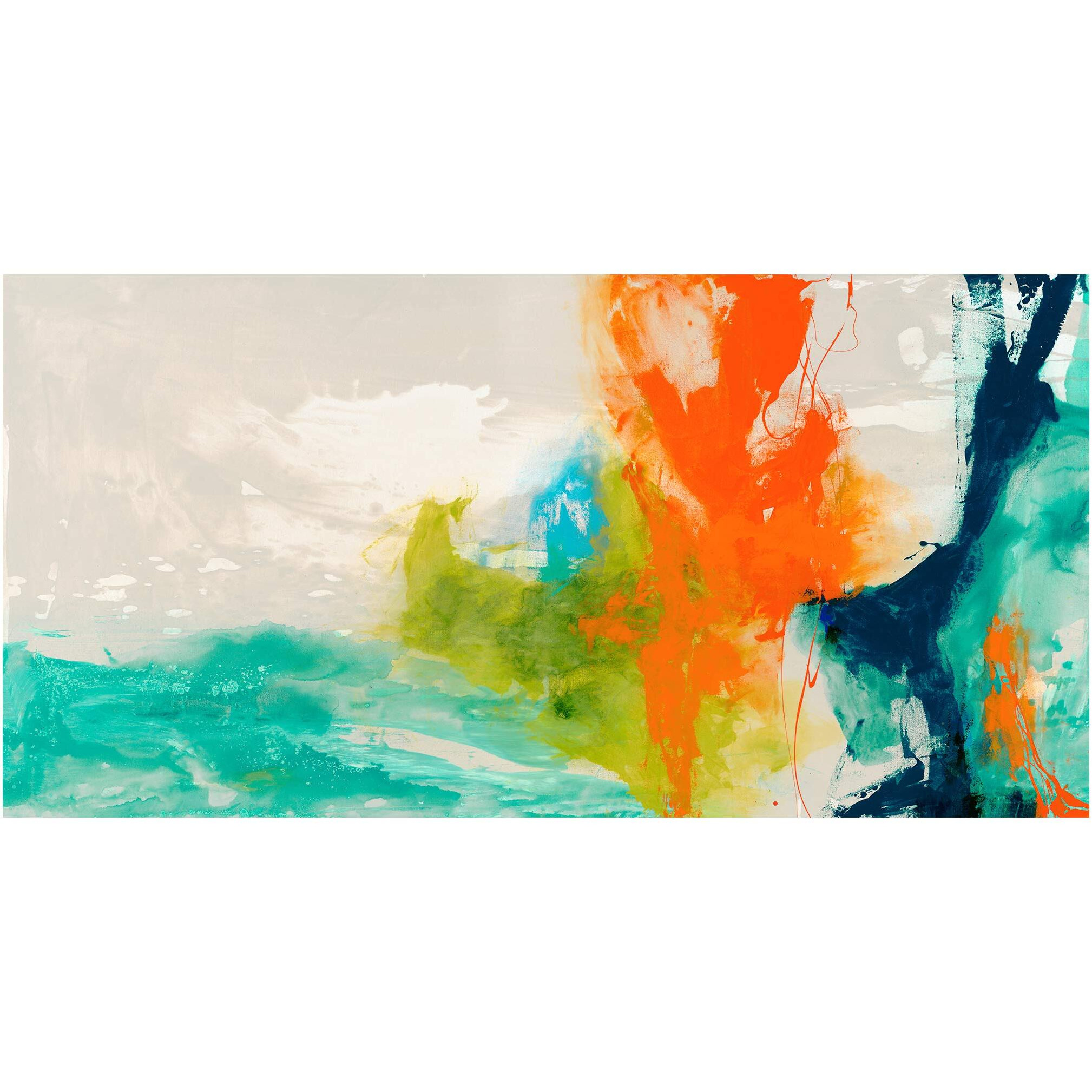 Empire Art Direct TMP-108453-2448 Frameless Free Floating Tempered glass Art by EAD Art coop - Tidal Abstract 1