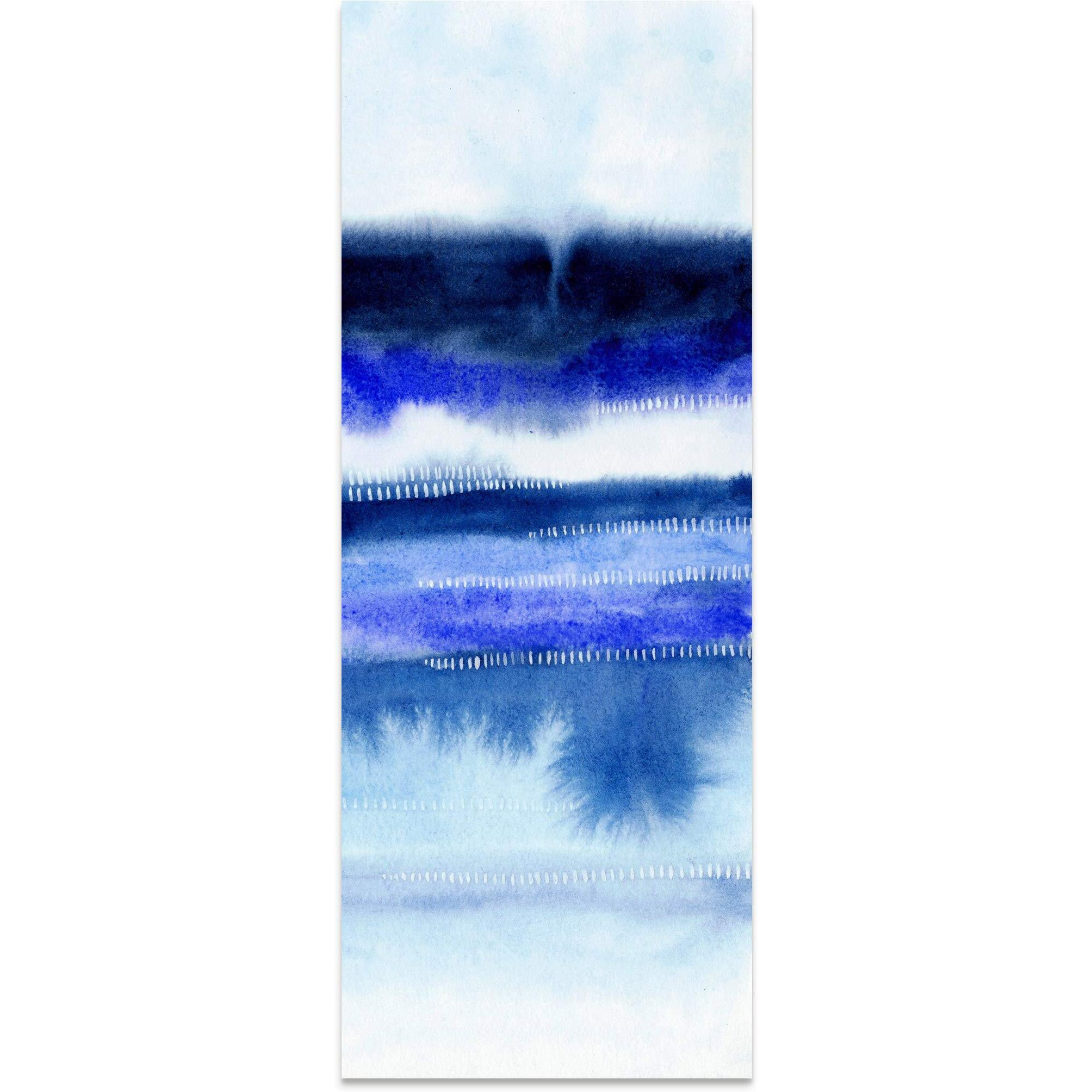 Empire Art Direct TMP-109308B-6324 Frameless Free Floating Tempered glass Art by EAD Art coop - Shorebreak Abstract B