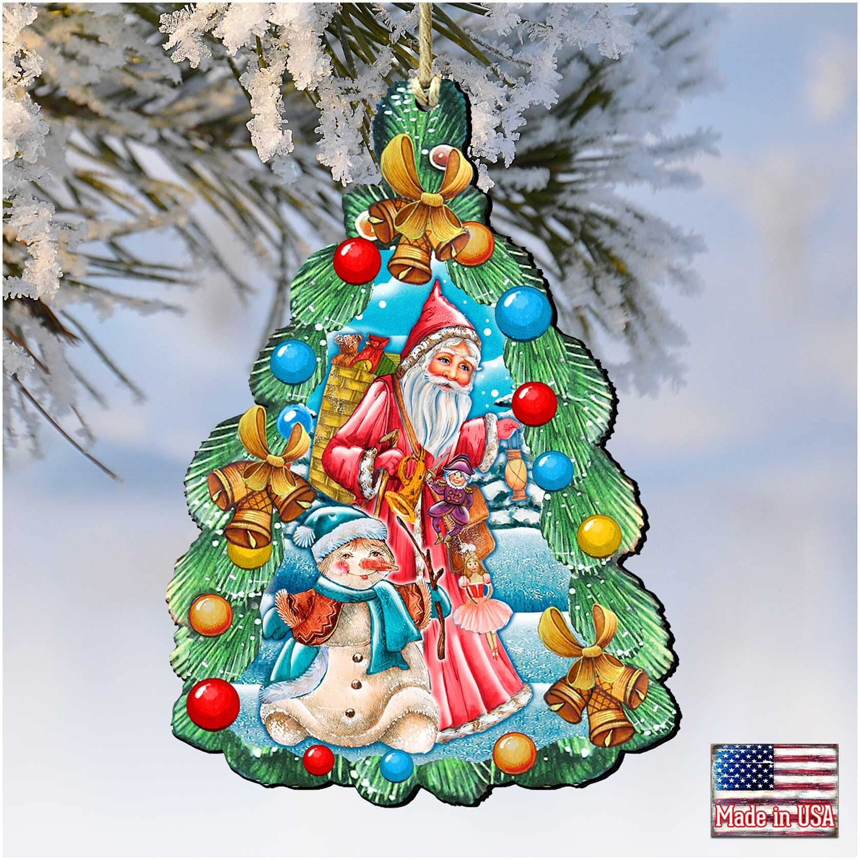 gDeBrekht 8114020 christmas Arrival Wooden Ornament Set of 2