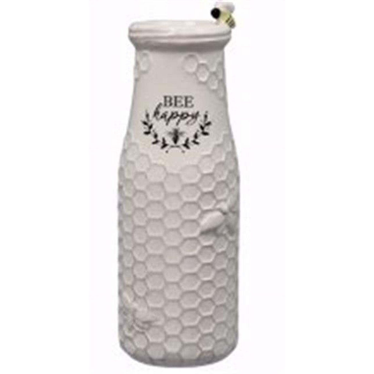 Youngs 156005 Bee Happy ceramic Vase - 3 x 8 in