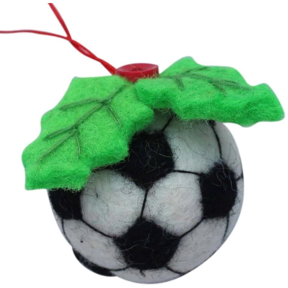 global groove gLg50036-01-241457 Handmade Soccer Ball Felt Ornament