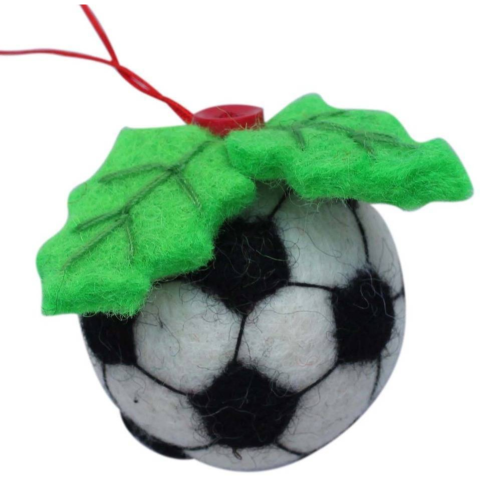 global groove gLg50036-01-241457 Handmade Soccer Ball Felt Ornament