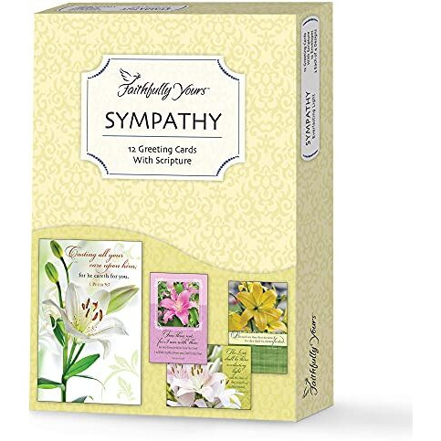 Faithfully Yours 165245 Sympathy card-Boxed - Everlast-Light - Box of 12