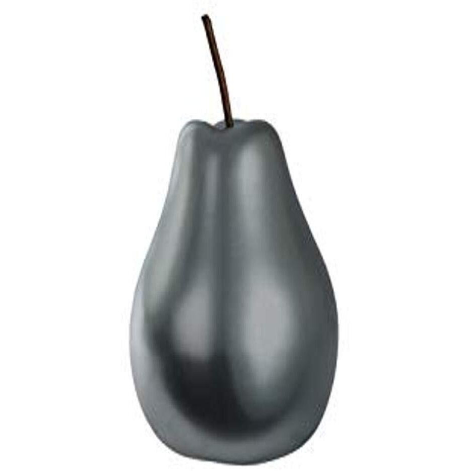 Urban Trends collection 44363 ceramic Pear Figurine  chrome Silver - Small