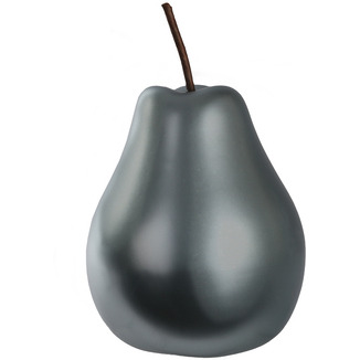 Urban Trends collection 44363 ceramic Pear Figurine  chrome Silver - Small