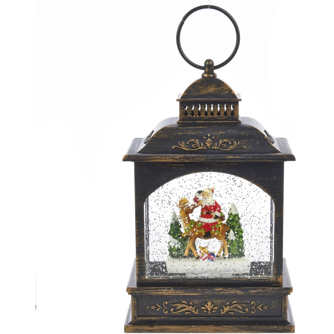 Kurt S Adler c5545 9 in LED Santa Lantern with Motion