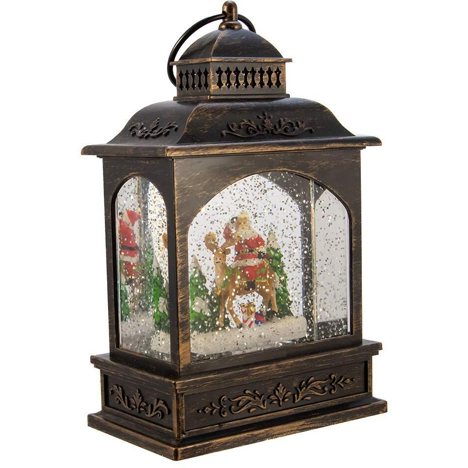 Kurt S Adler c5545 9 in LED Santa Lantern with Motion