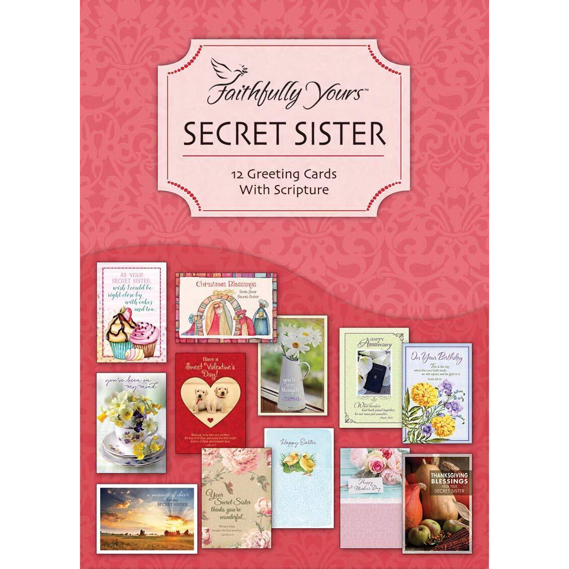 Faithfully Yours 167112 card-Boxed - Secret Sister - Box of 12