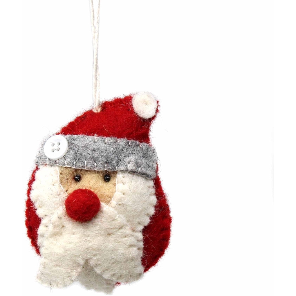 global groove gLg60037-01 Hand Felted christmas Ornament Santa