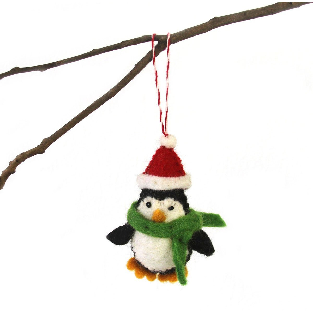 global groove gLg60038-01 crafts Hand crafted Wool Felt christmas Or Winter Ornaments From Nepal  Penguin North Pole