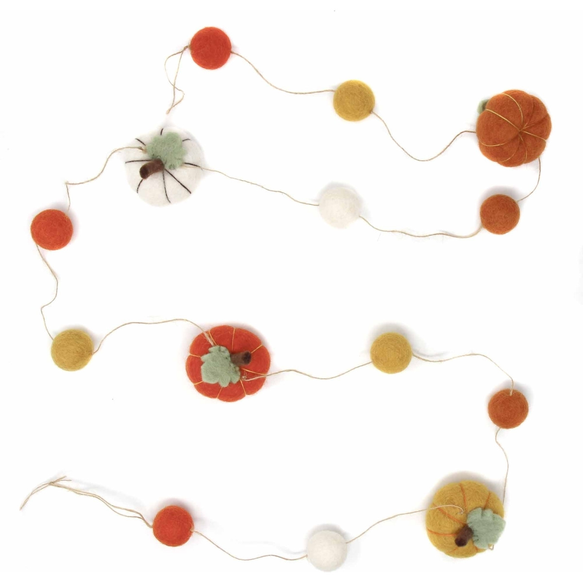 global groove gLg70035-01 35 in Hand Felted Pumpkins garland