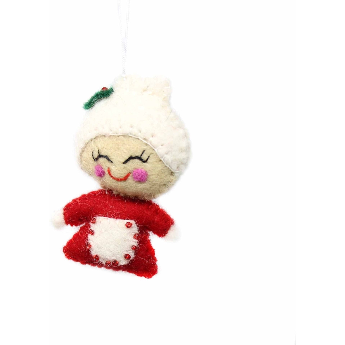 global groove gLg60040-01 Hand Felted christmas Ornament Mrs claus
