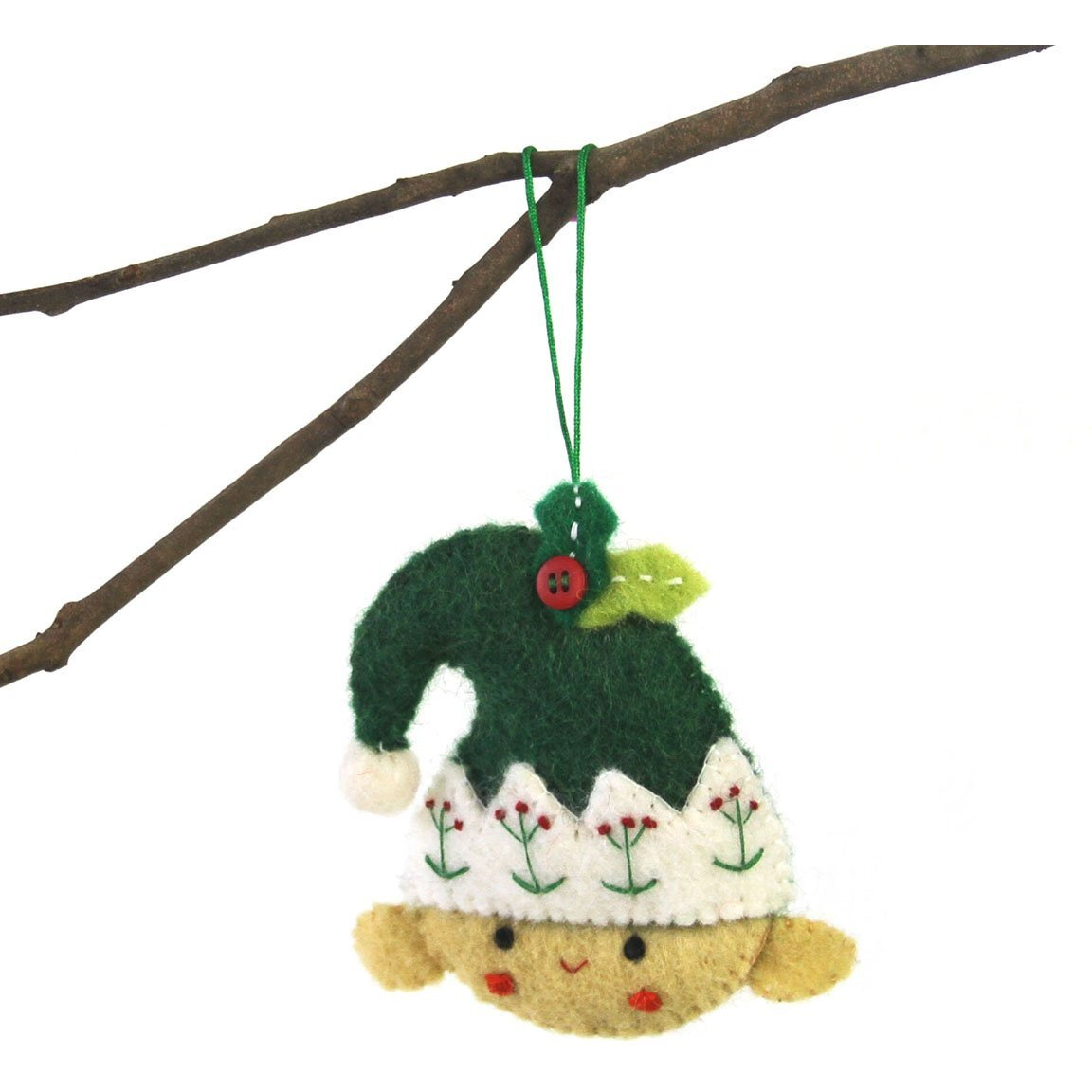 global groove gLg60041-01 crafts Hand crafted Wool Felt christmas Or Winter Ornaments From Nepal  Elf