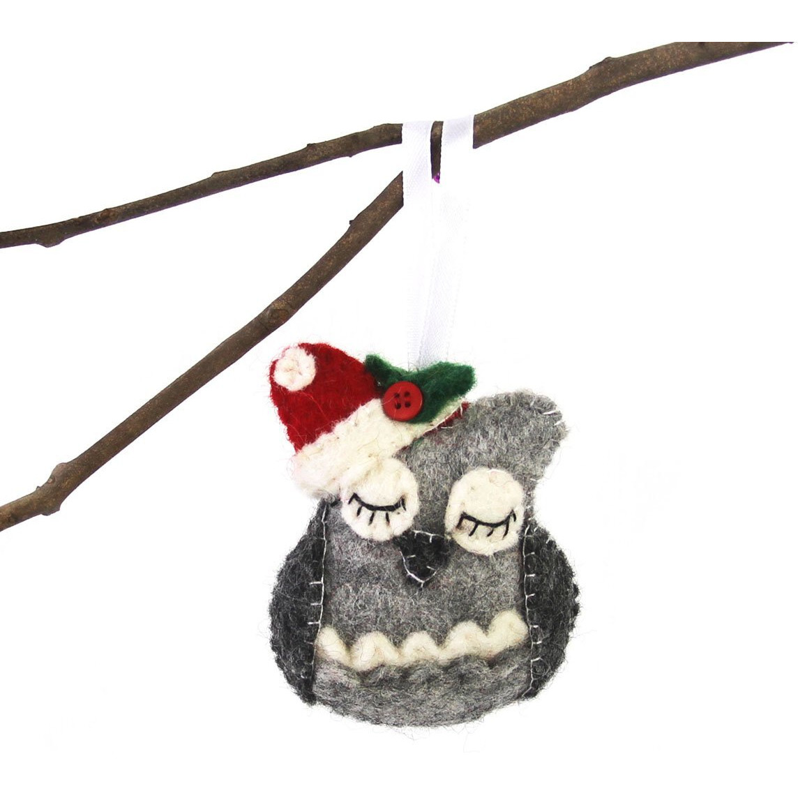 global groove gLg60036-01 Hand Felted christmas Ornament Owl
