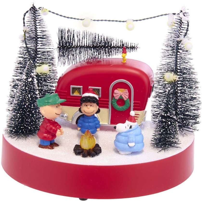 Peanuts PN5201 7 in Battery-Operated Peanuts Musical camper Scene Table Piece