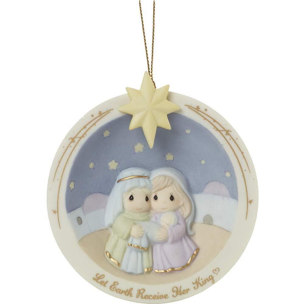 Precious Moments 252633 4 in Let Earth Receive Her King Nativity Ornament