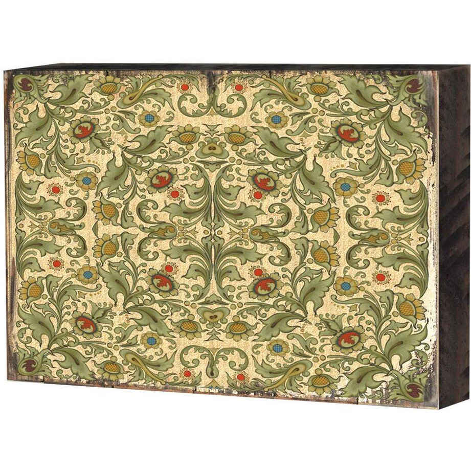 Designocracy 95011-12 Patterned Rustic Wooden Block Design graphic Art