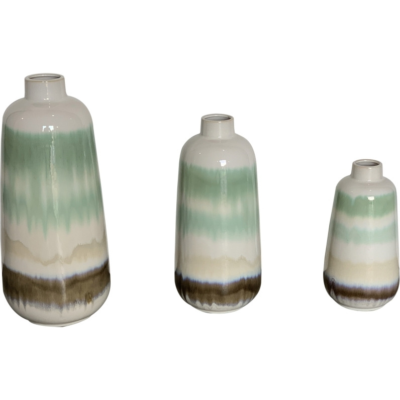 AFD Home 12013484 grey Sand Vase  Multi color - Set of 3
