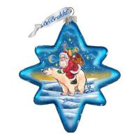 gDeBrekht 755-011 Ride to North Pole Santa Ornament
