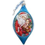 gDeBrekht 757-006 Teddy Bear Santa glass Ornament