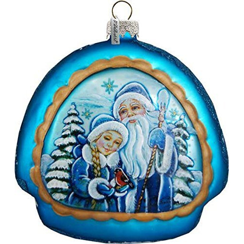 gDeBrekht 762-028 Frosted Story  Holiday Splendor glass Ornament