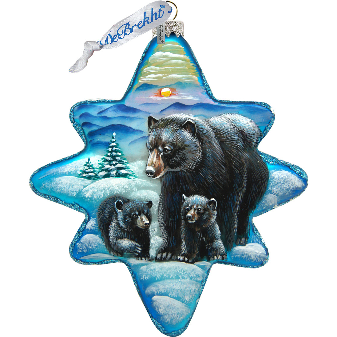 gDeBrekht 755-090 Black Bears Story North Star Ornaments