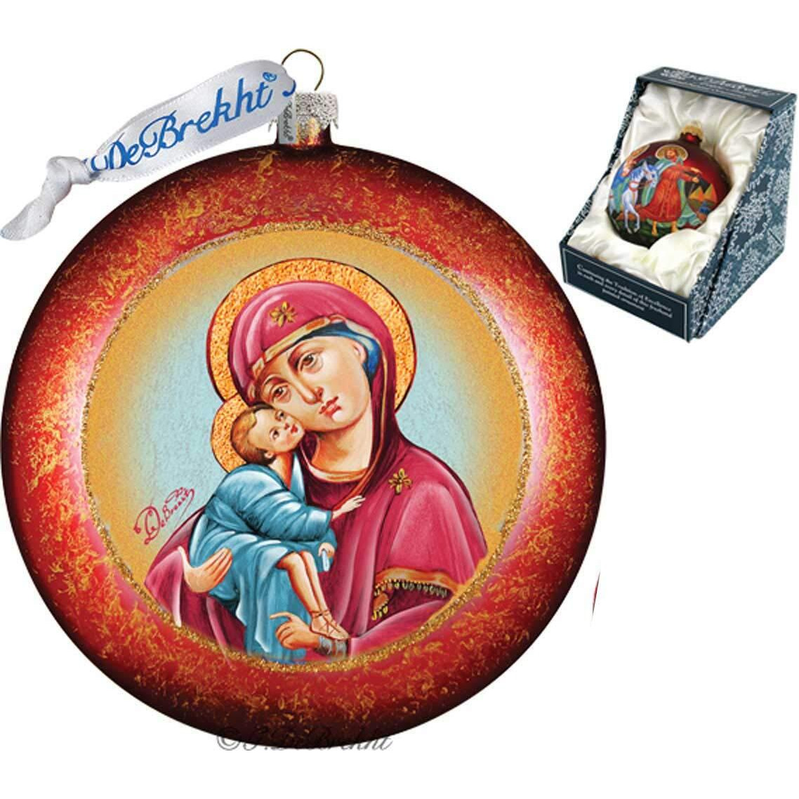 gDeBrekht 764-002 Mary & Joseph glass Ornament