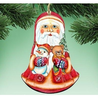 gDeBrekht 8115012 Santa Ropy-Poly Wooden christmas Ornament Set of 2