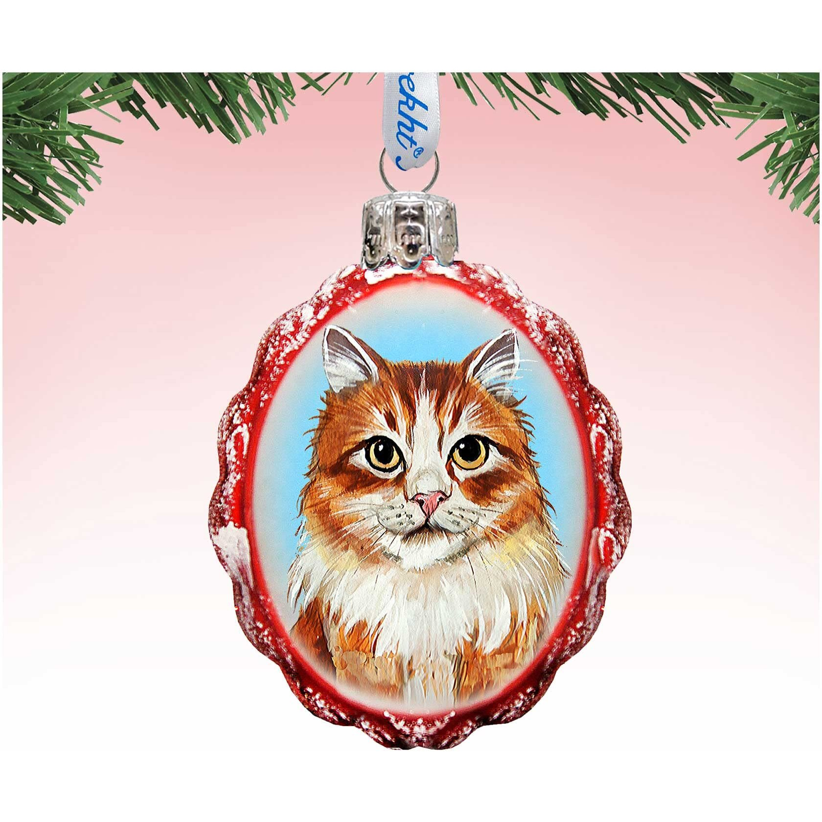 gDeBrekht 774012 Red Tabby with curios glance Ornament