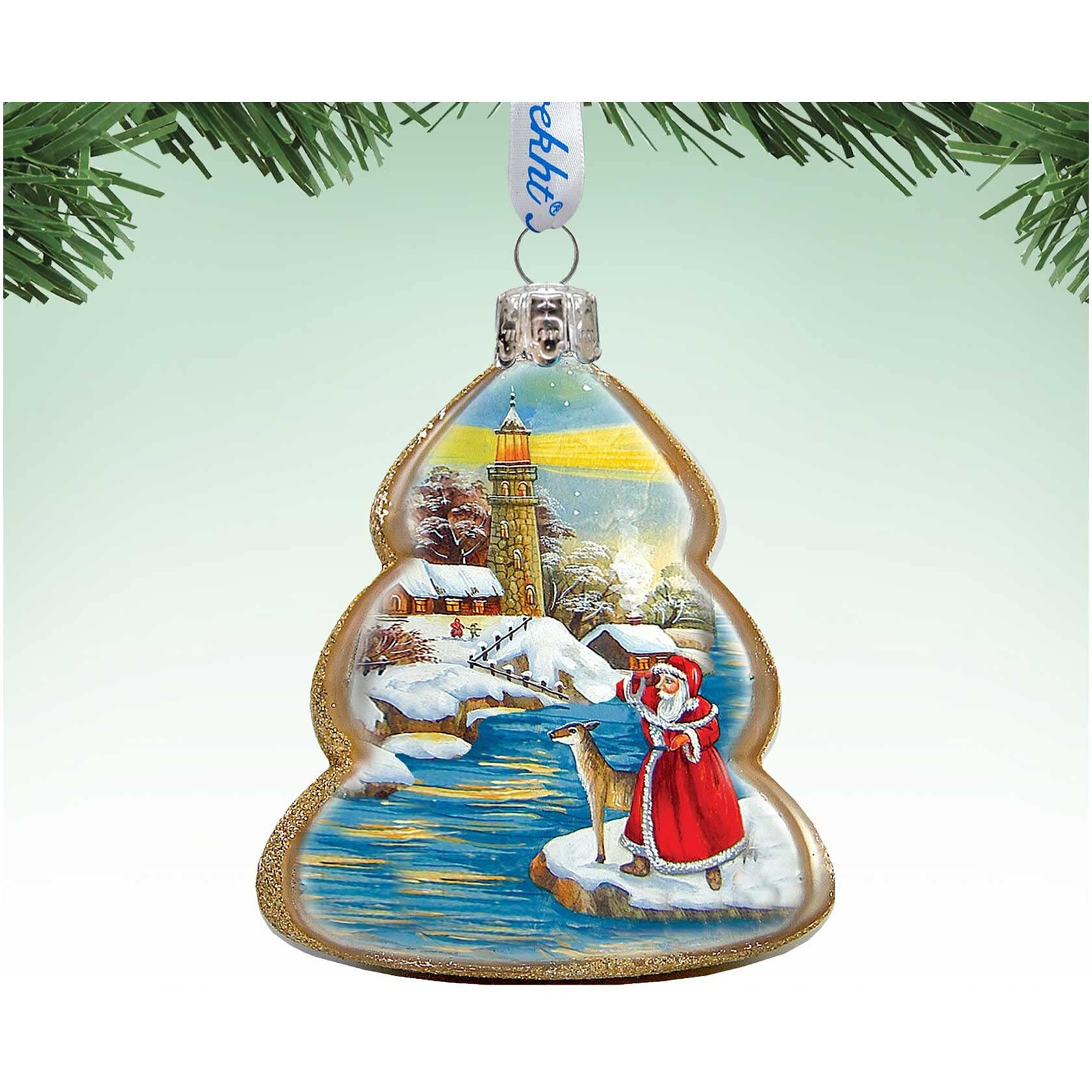 gDeBrekht 773025 Lighthouse Santa Ornament