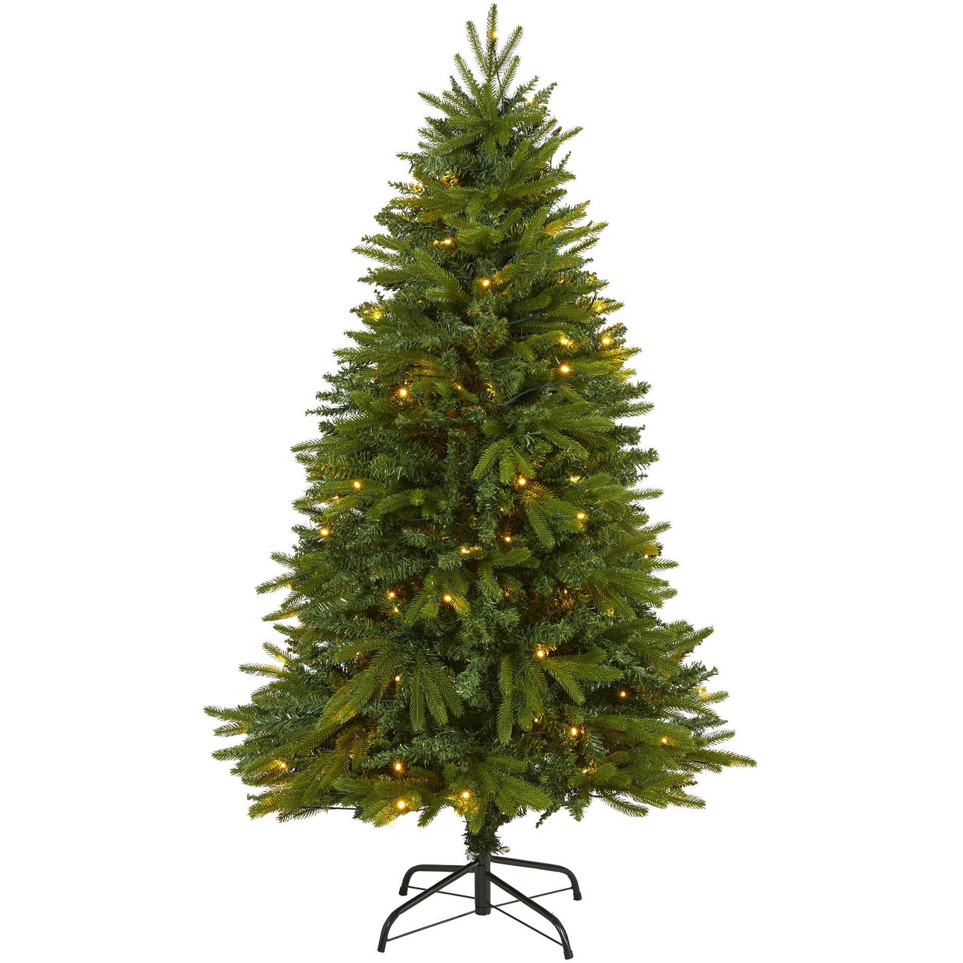 Nearly Natural T1784 5 ft Sun Valley Fir Artificial christmas Tree with 200 clear LED Lights