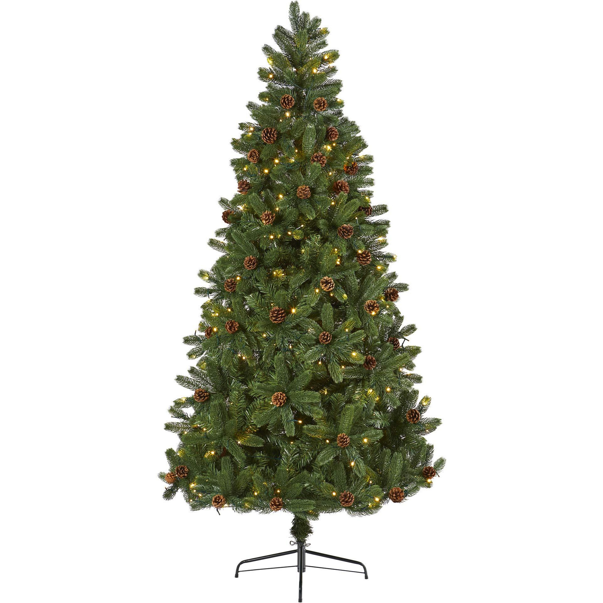 Nearly Natural T1777 75 ft Rocky Mountain Spruce Artificial christmas Tree with Pinecones & 400 clear LED Lights