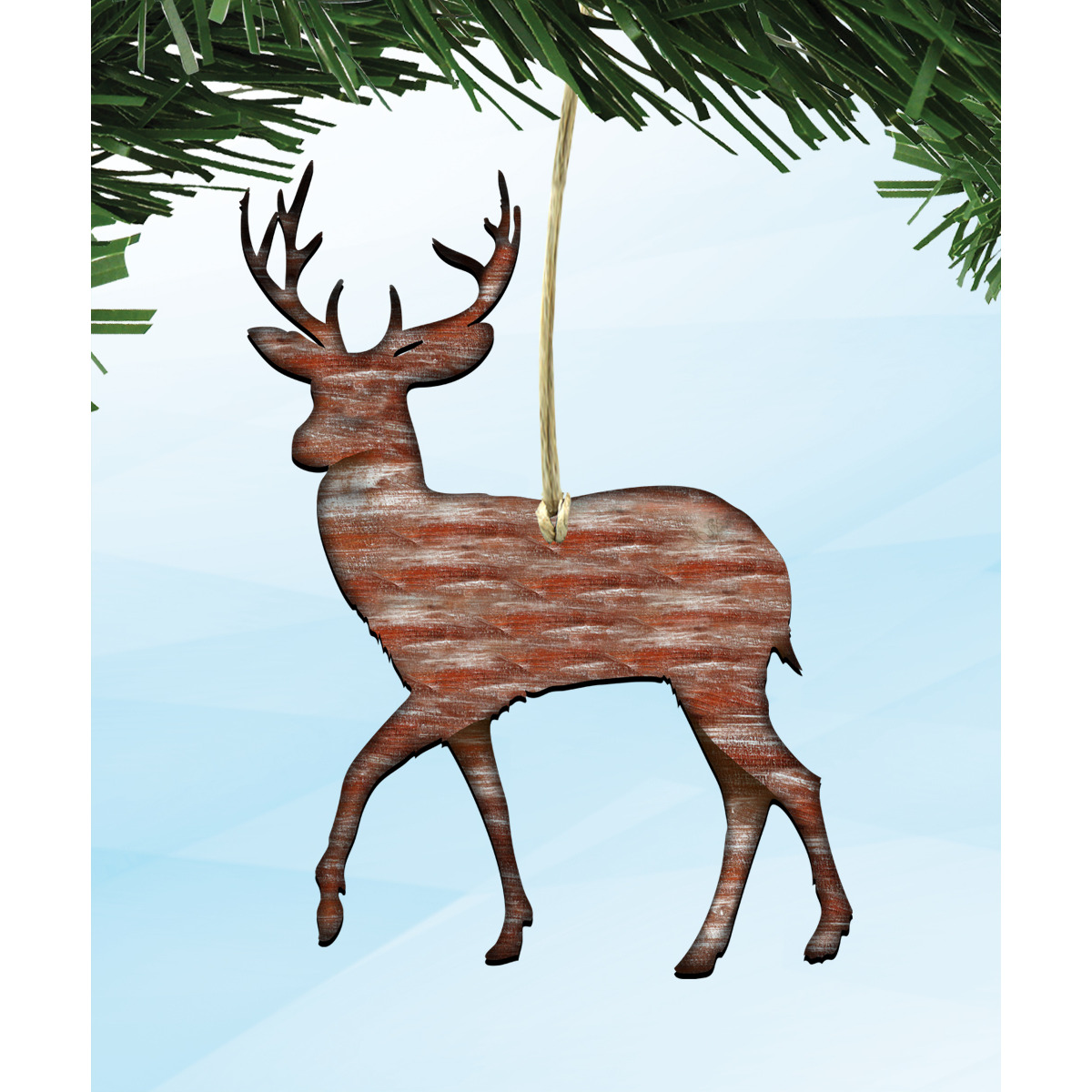 Designocracy 99217-M Deer Pransing Wooden Magnet