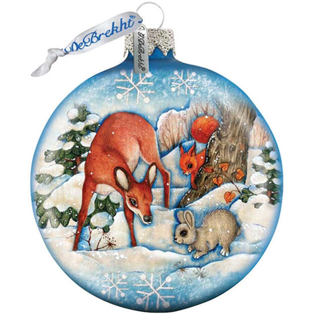 gDeBrekht 8173412 Forest Friends Ball Wooden Ornament Set of 2