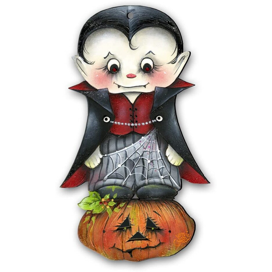 gDeBrekht 8457401 Dracula Wooden Ornament by Jamie Mills Price Set of 2