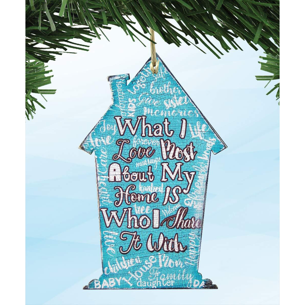 Designocracy 99739-O Home is Where Love is Wooden Ornament