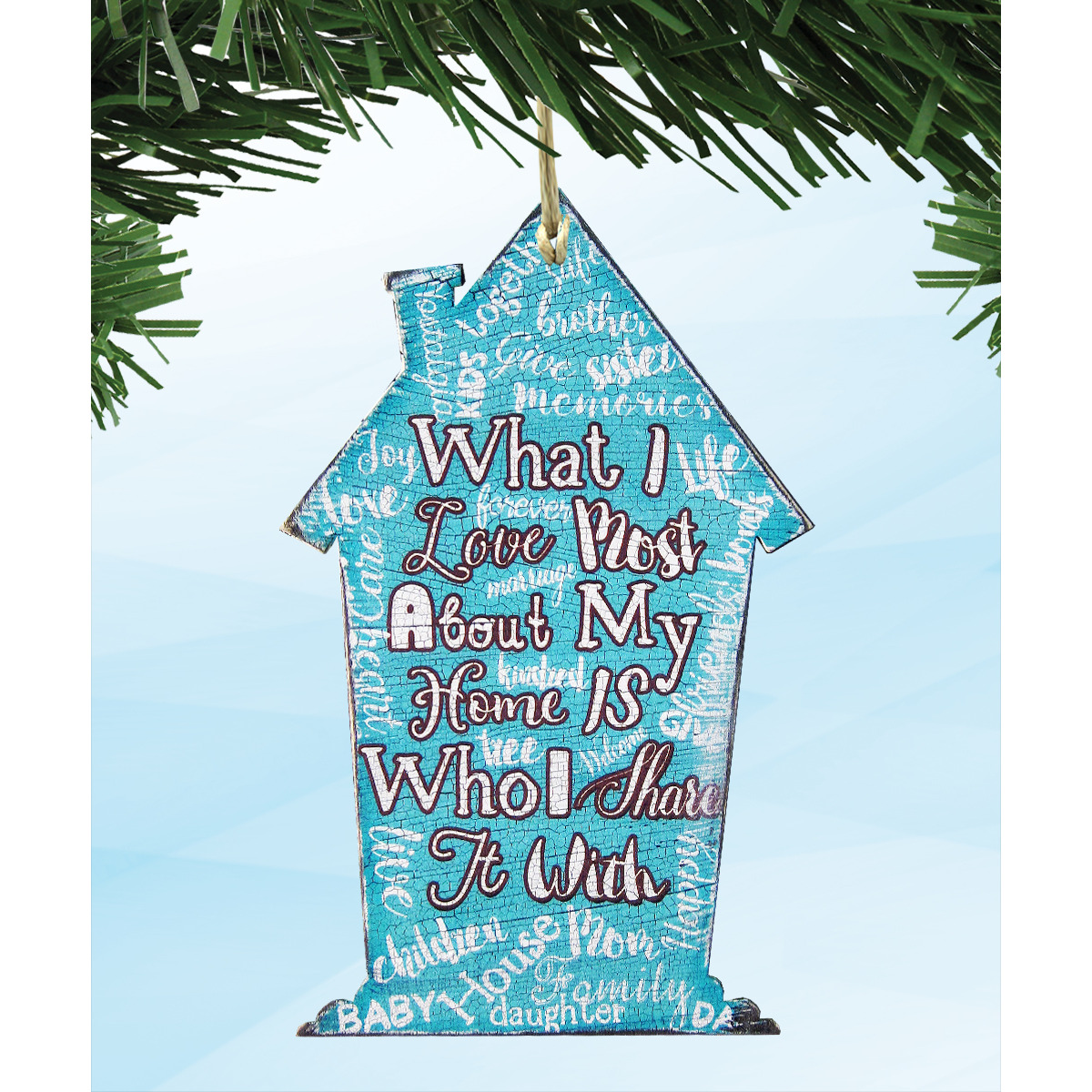 Designocracy 99739-O Home is Where Love is Wooden Ornament